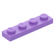 LEGO lapos elem 1x4, közép levendulalila (3710)